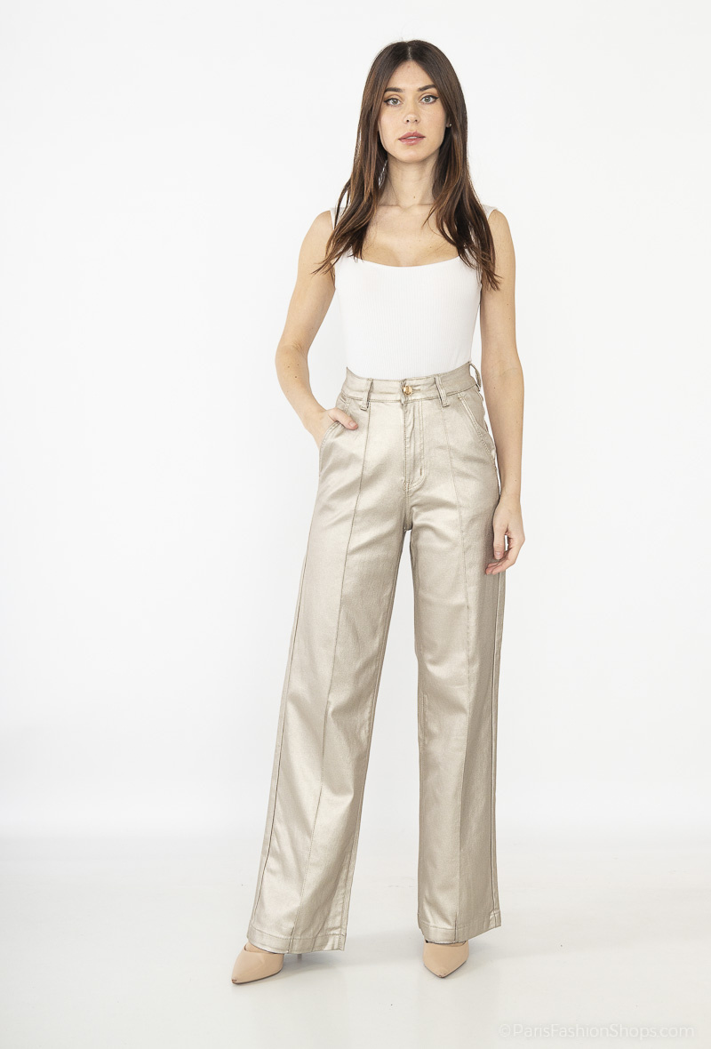 Wholesaler Queen Hearts - GOLD COATED JEANS
