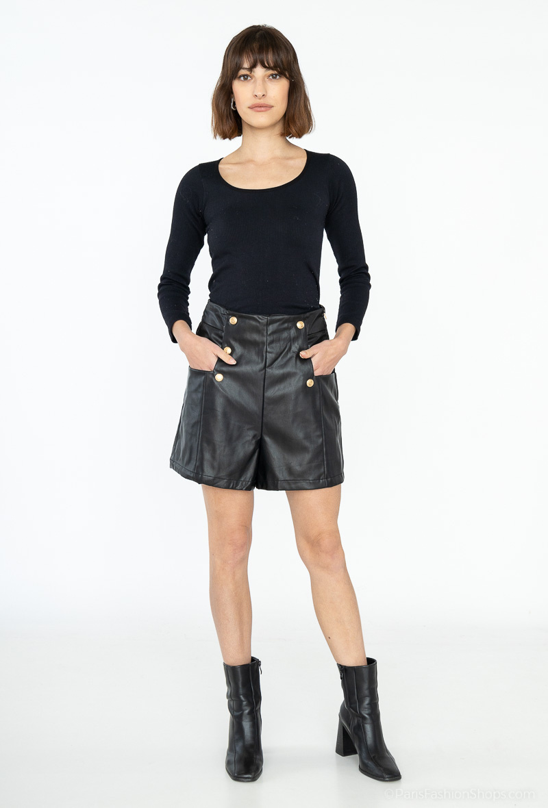 Grossiste Queen Hearts - SHORT EN SIMILICUIR