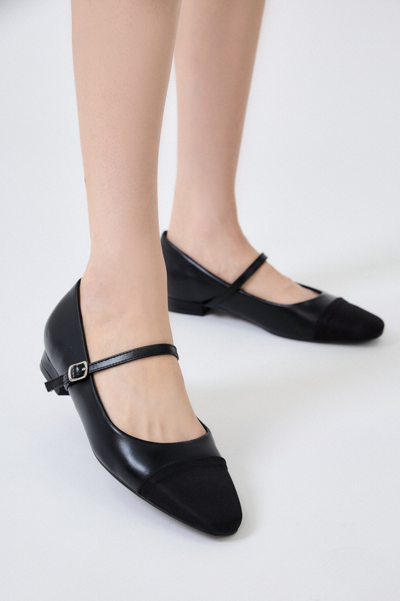 Mayorista R and BE - Bailarinas con clip y mini tacón de 1 cm.
