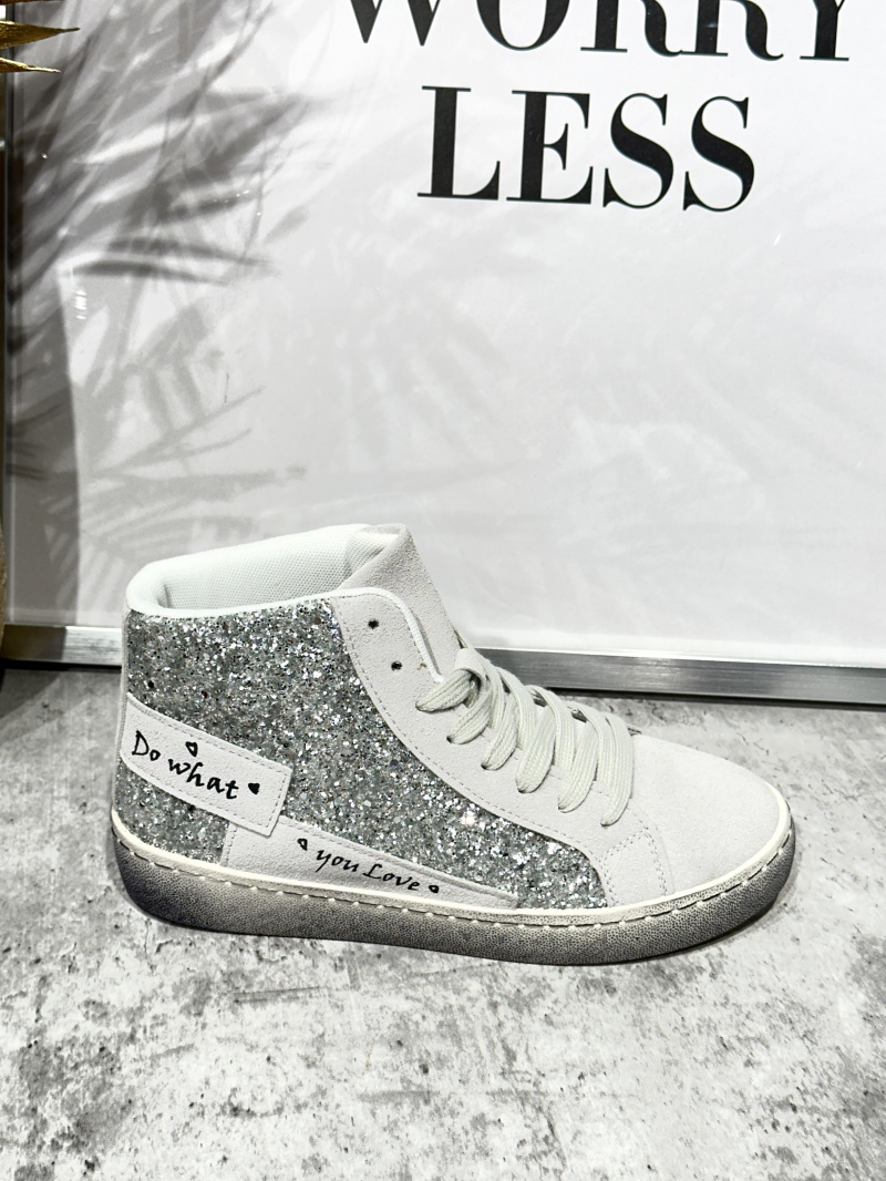 Wholesaler R and BE - Comfortable sneakers with laces and sequins