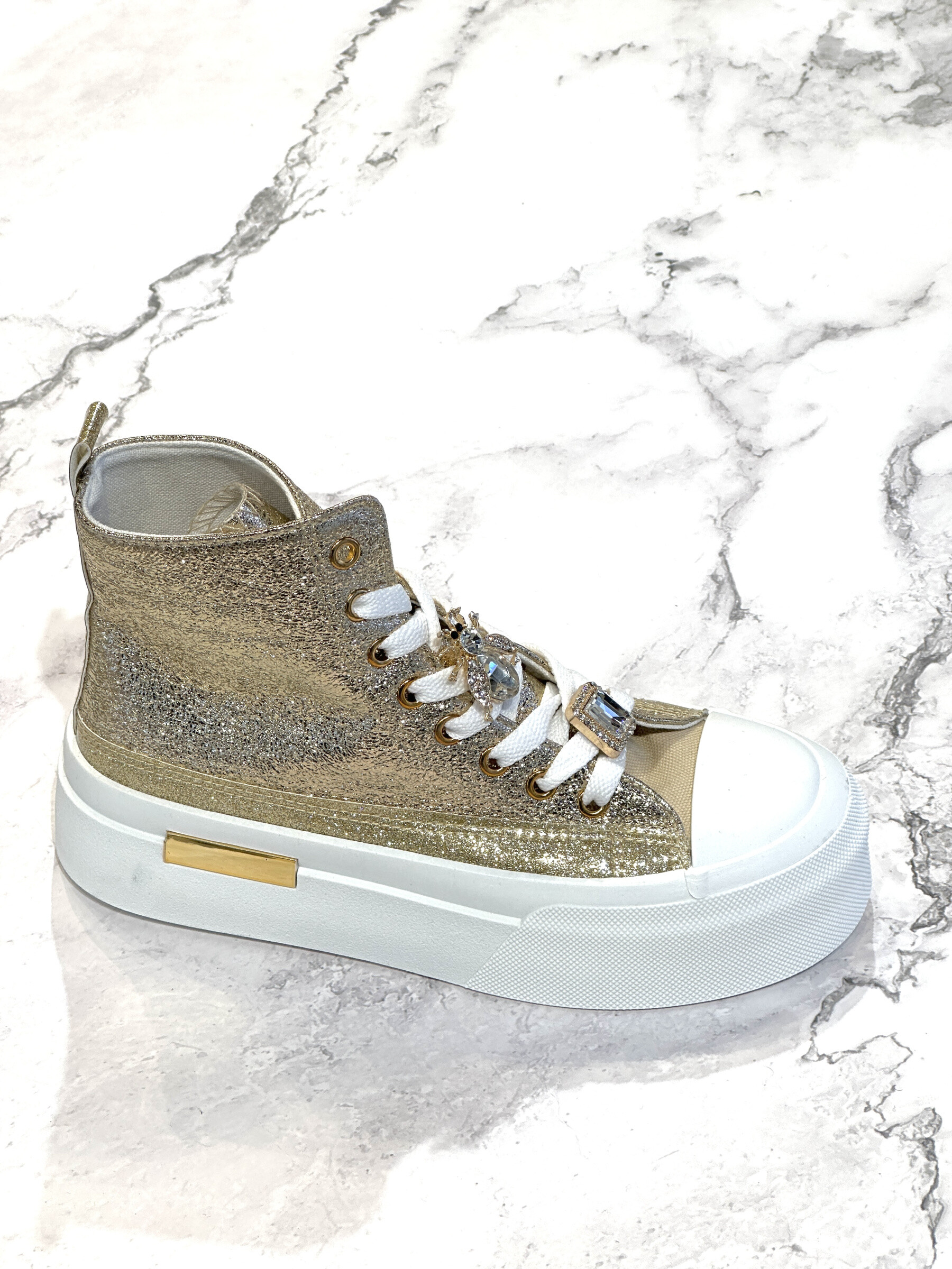 Großhändler R and BE - SP527 Sneaker mit Plateausohle, hoher Schnürschuh