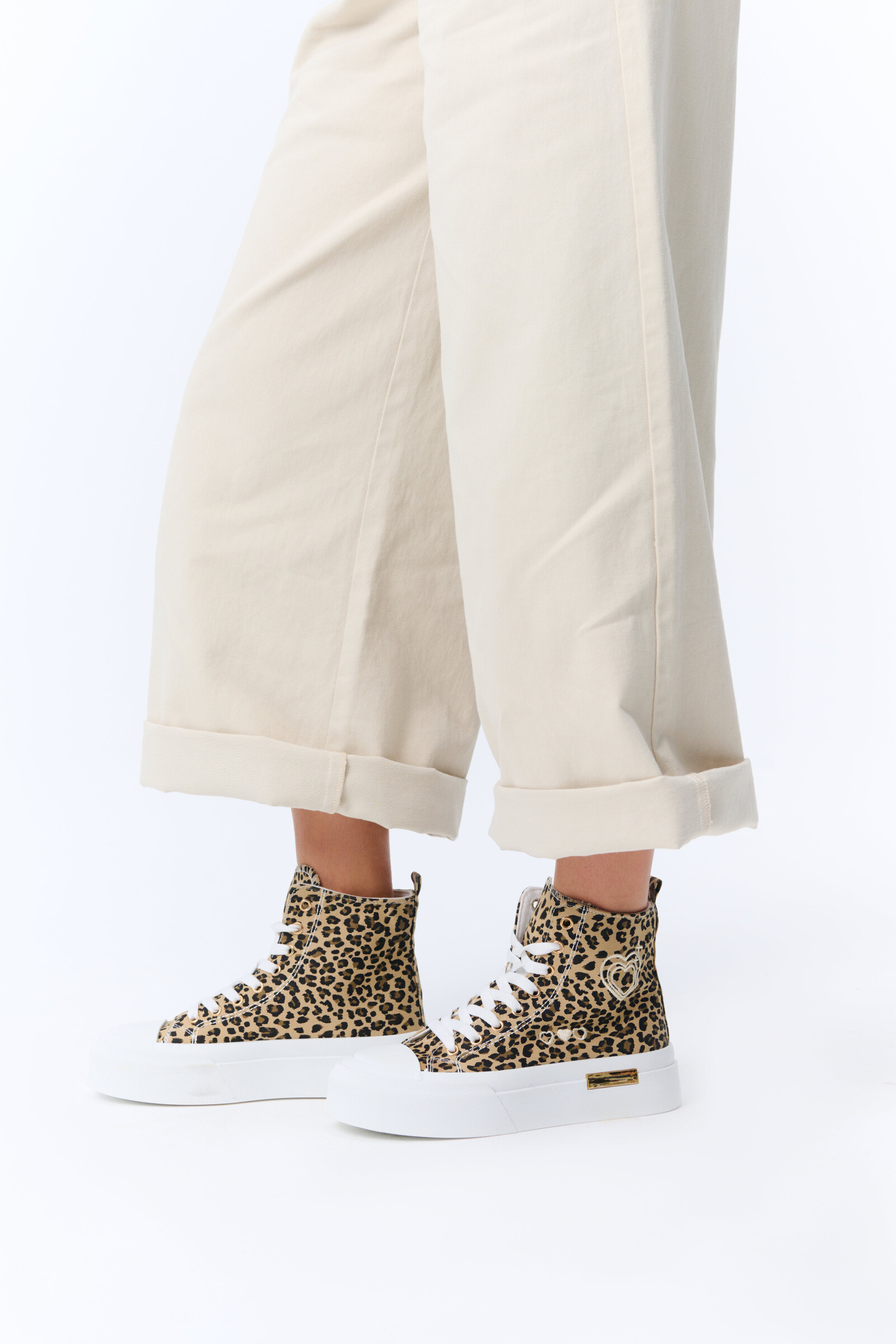 Grossiste R and BE - BK520 Basket femme Léopard