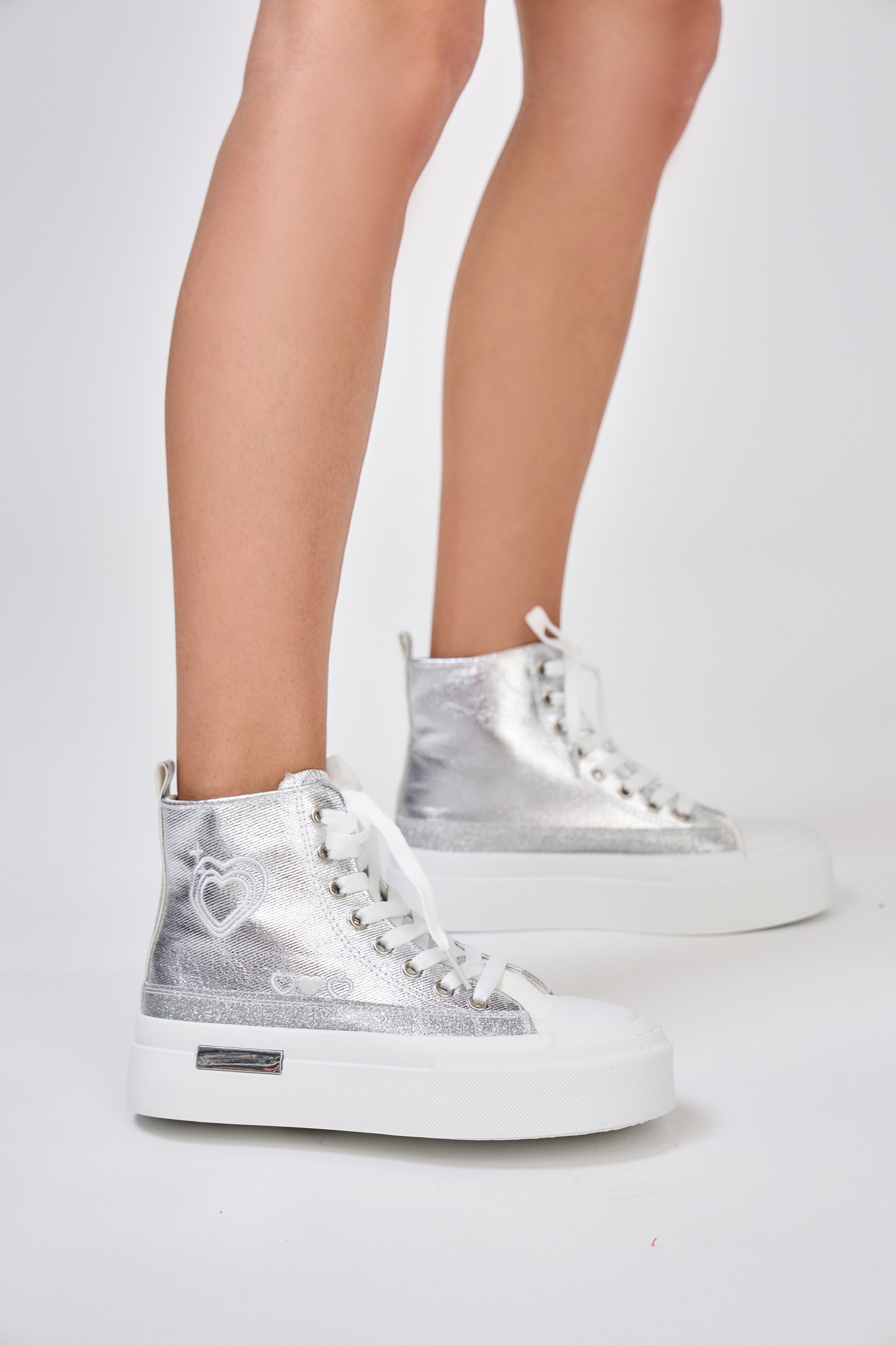 Mayorista R and BE - SP527 Zapatilla con suela de plataforma, zapato alto con cordones