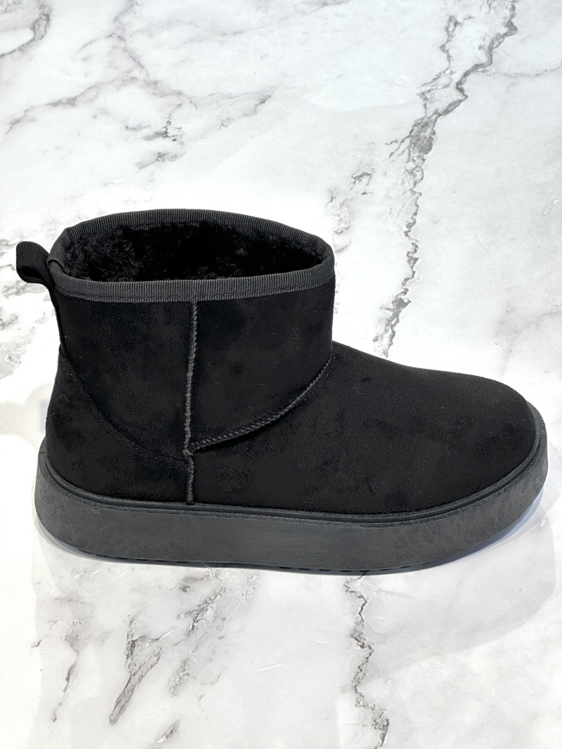 Großhändler R and BE - SP501 Pelzgefütterte Stiefeletten mit 3 cm hoher Plateausohle