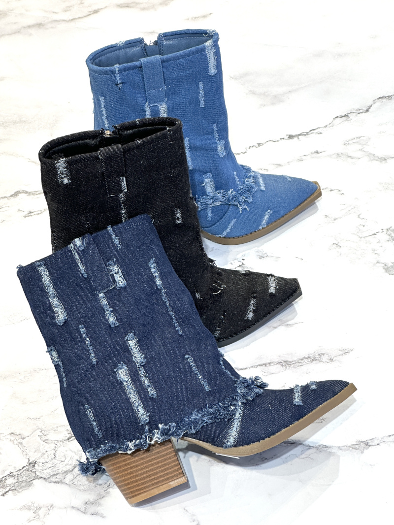 Mayorista R and BE - SP570 Botines cowboy Mujer Sintético