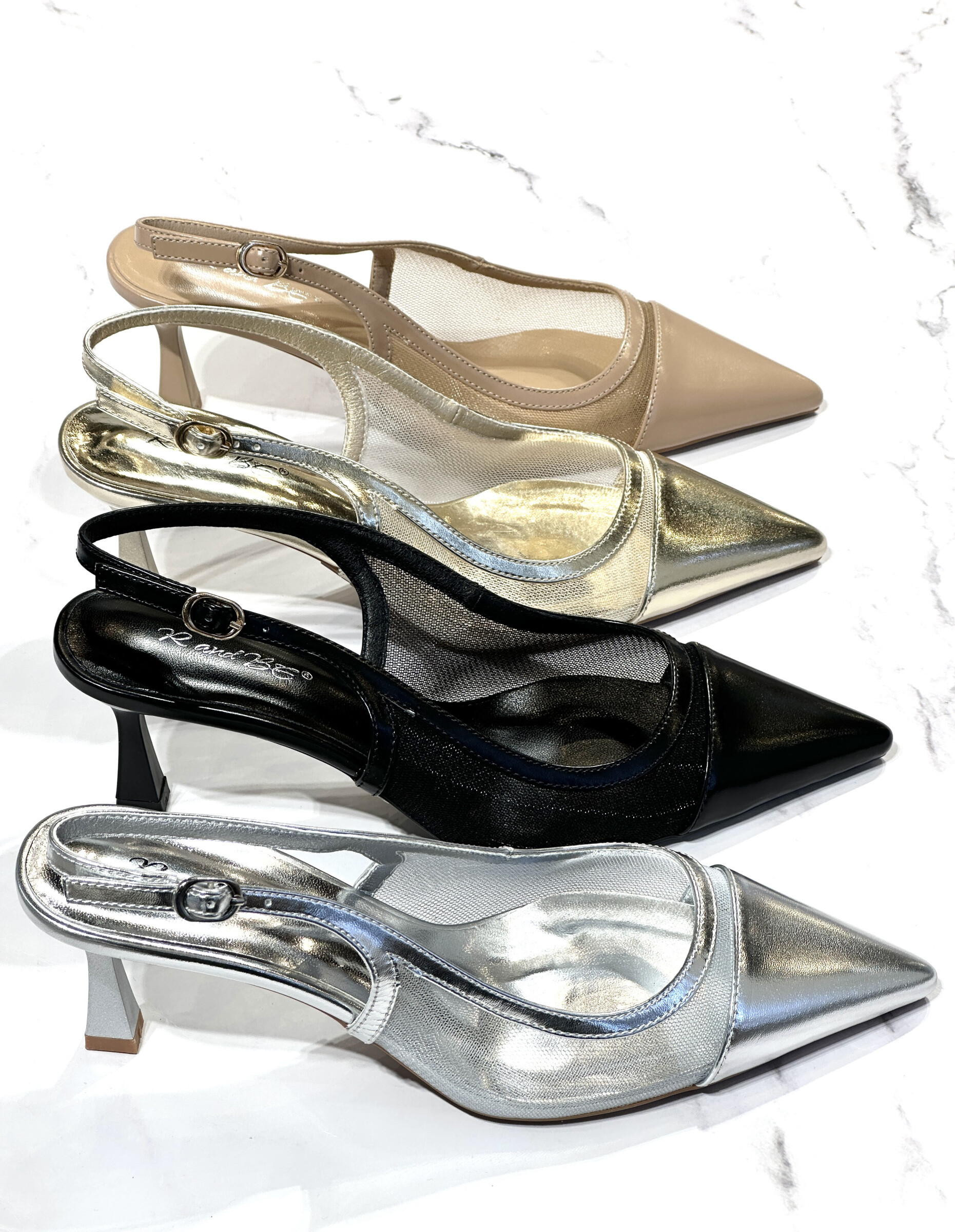 Wholesaler R and BE - BK548 Slingback pumps with a 5cm heel
