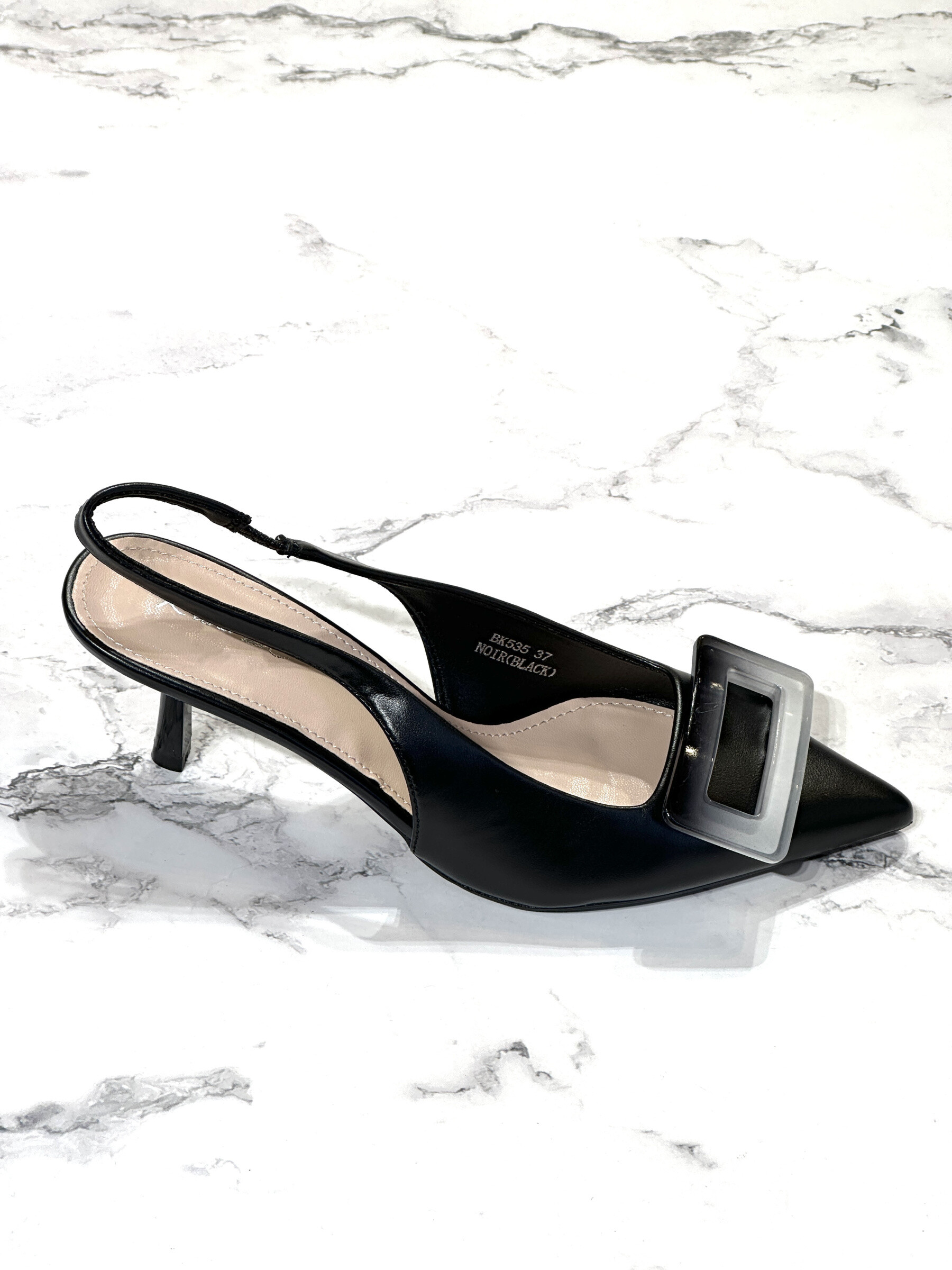 Grossiste R and BE - BK535 Escarpins slingback avec boucle couleur dégradé talon haut de 4cm