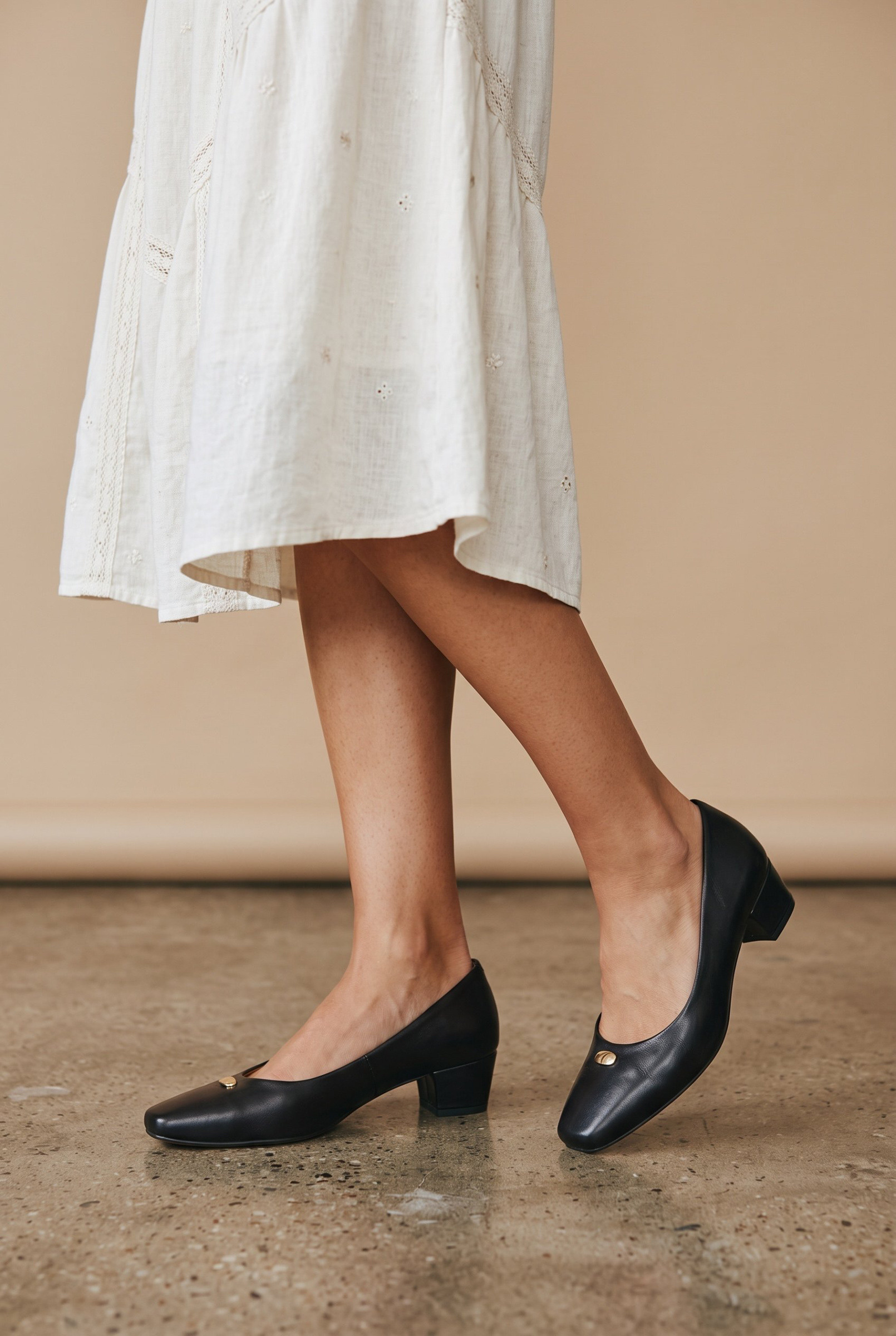 Grossiste R and BE - Escarpins talon carré