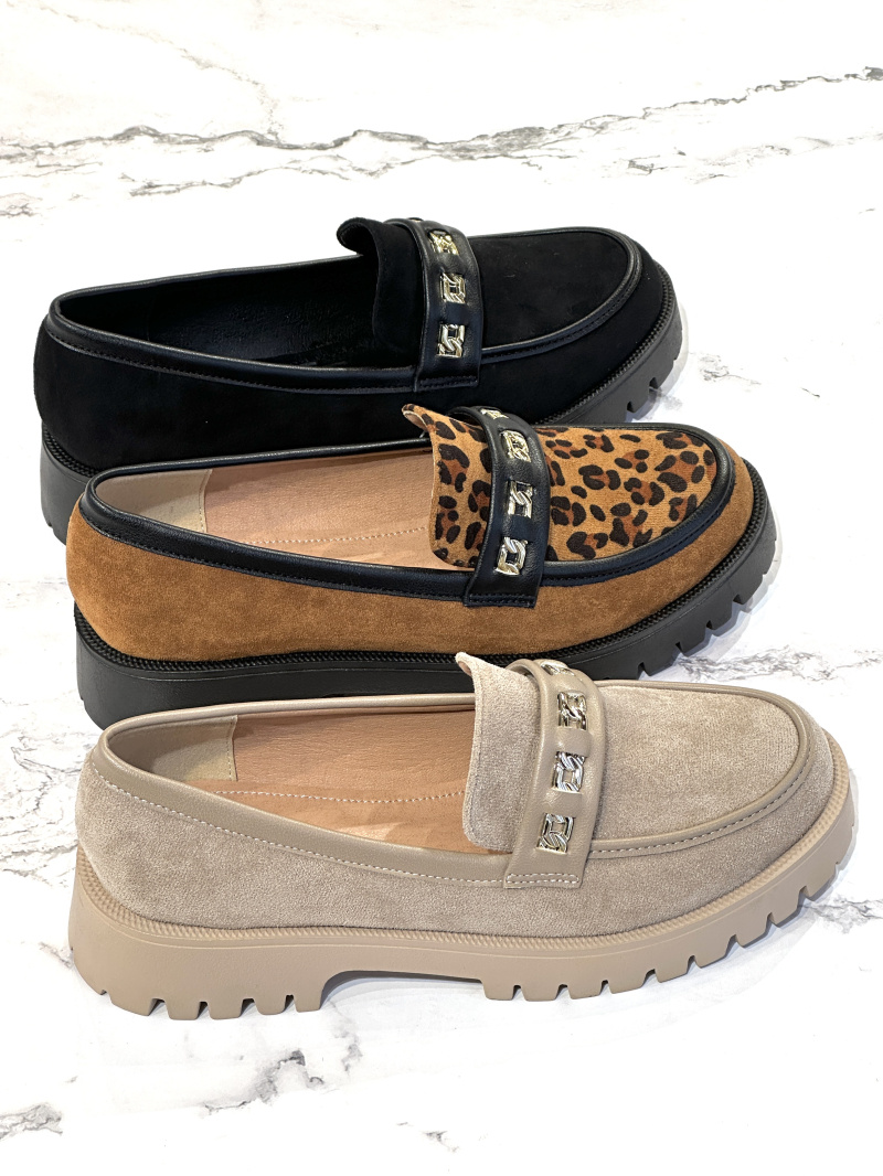 Grossiste R and BE - SP567 Mocassins avec motif