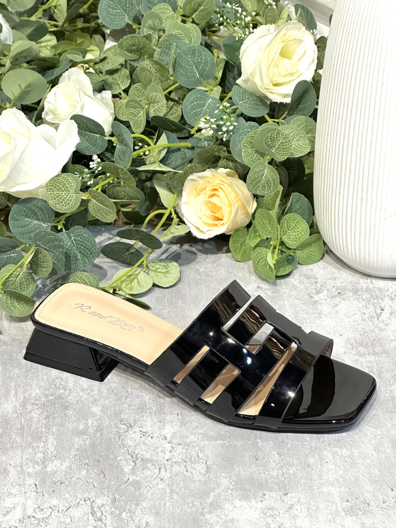 Grossiste R and BE - Mules vernies talon femmes