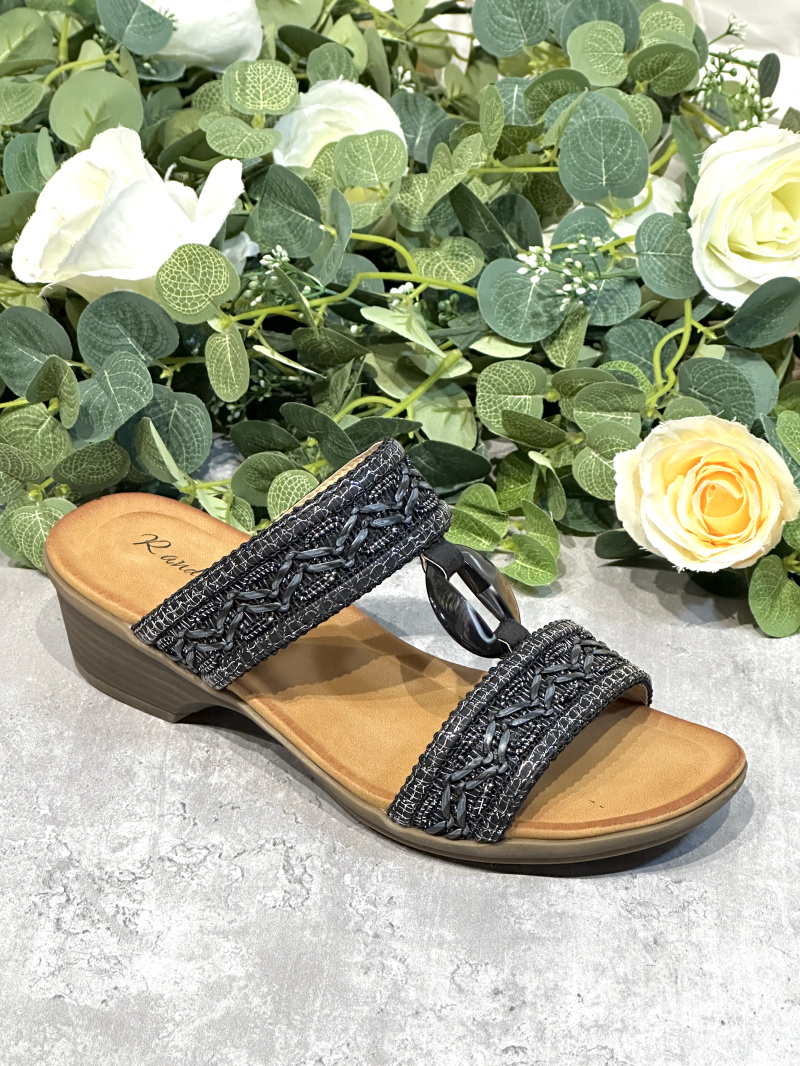 Grossiste R and BE - Mules confort talon 4cms ethnique