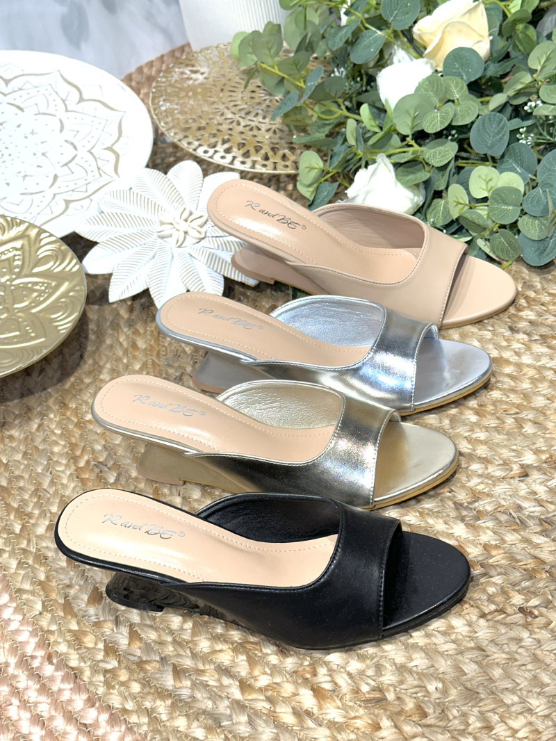 Grossiste R and BE - OR681 Mules avec talon compensé spécial de 5 cms