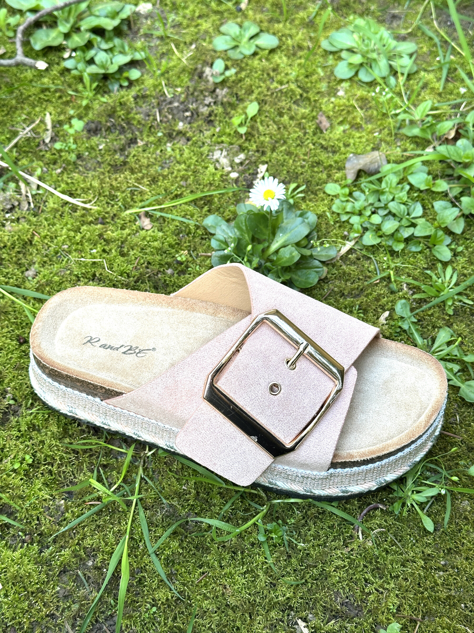Grossiste R and BE - BK569 Mules confort avec grosse boucle