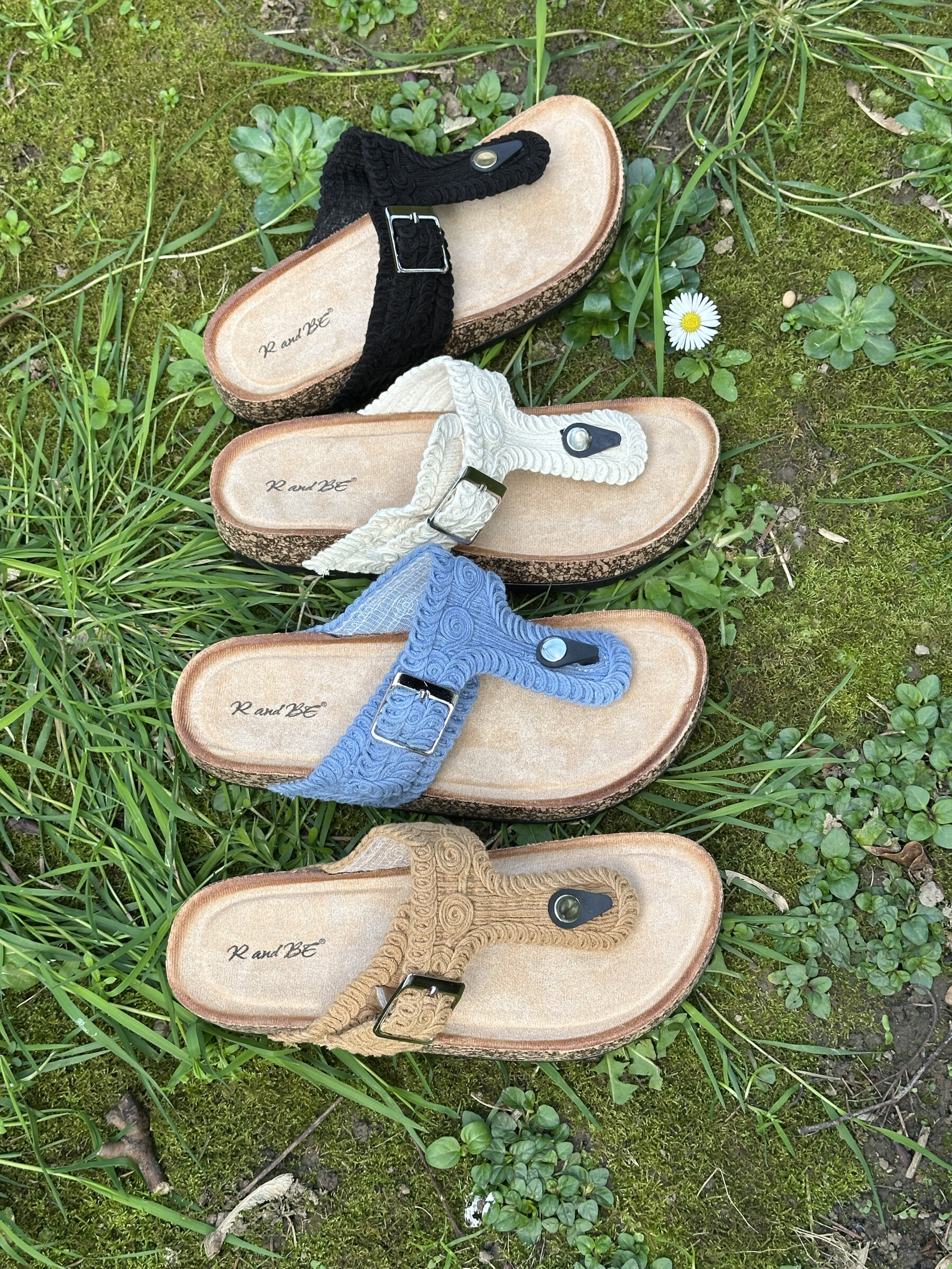Wholesaler R and BE - BK564 Tong comfort mules in lace
