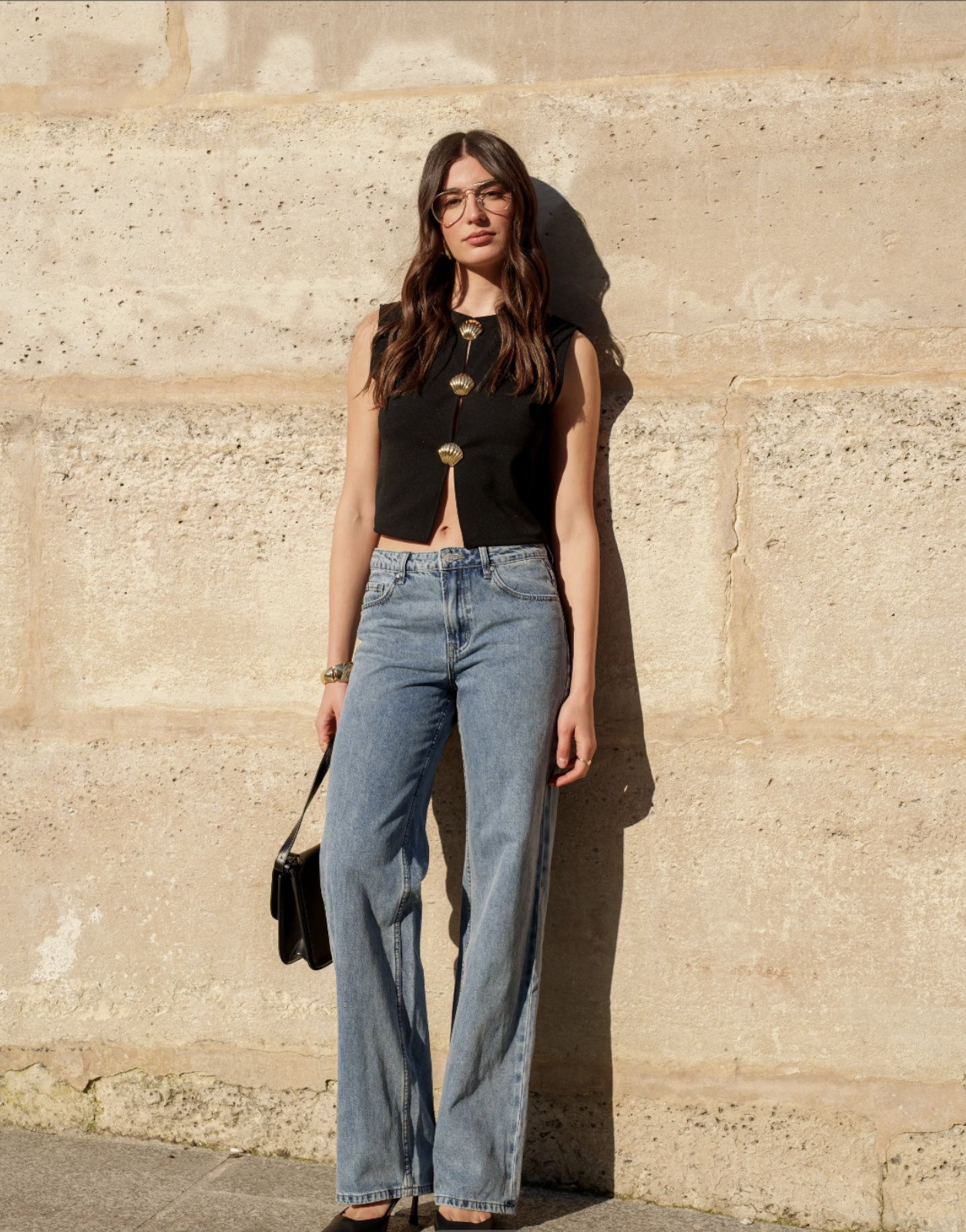 Grossiste R-Display - Jeans Wide Leg en Coton