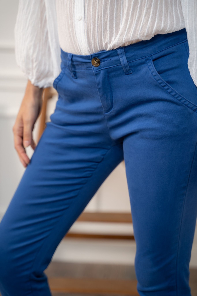 Pantalon Chino - Bleu Roi - 5 - grand format