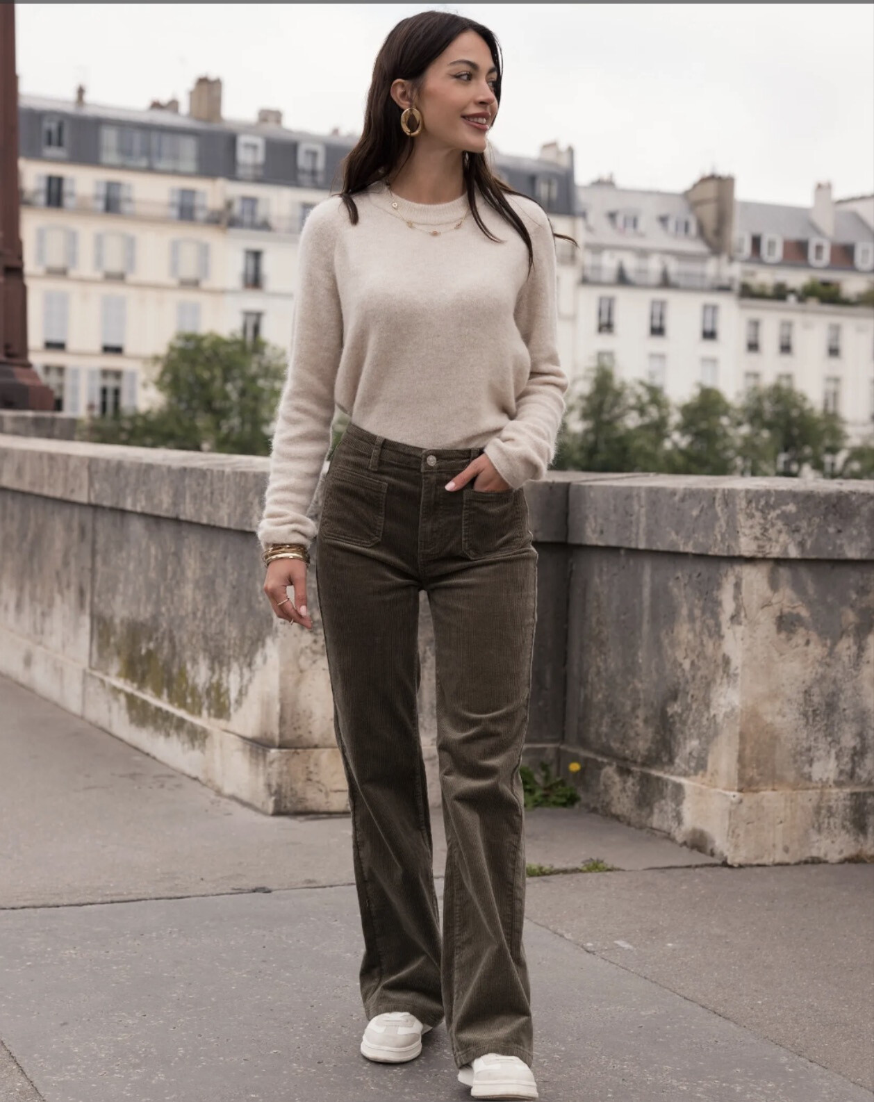 Grossiste R-Display - Pantalon Wide leg velour
