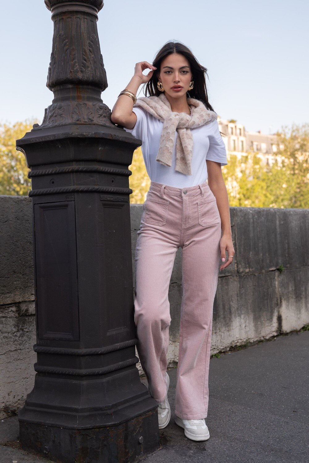Grossiste R-Display - Pantalon Wide leg velour