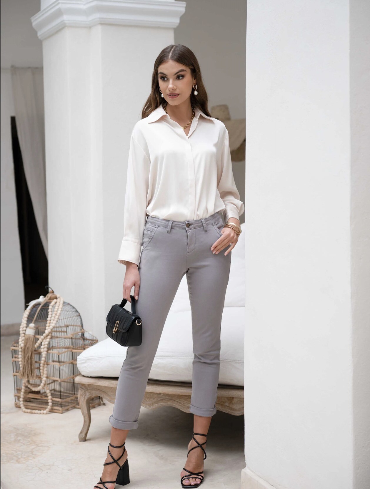 Grossiste R-Display - Pantalon Chino Gris