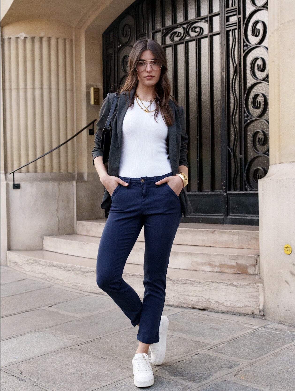 Grossiste R-Display - Pantalons Chino Bleu Marine