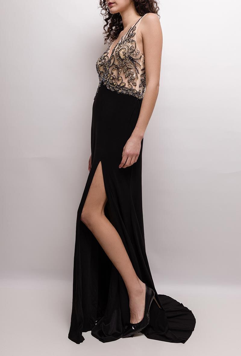 Großhändler R Framboise - Perlen Abendkleid