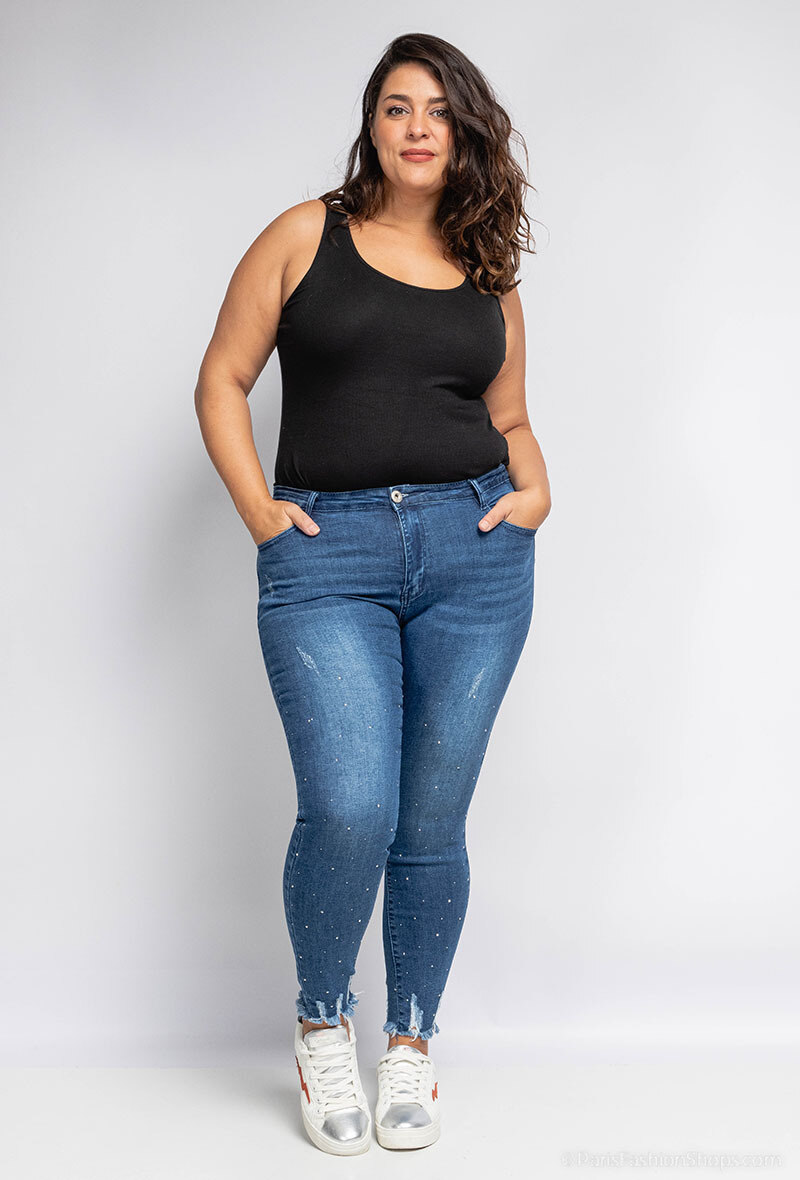 Wholesaler R.Jonaco - Skinny jeans with strass