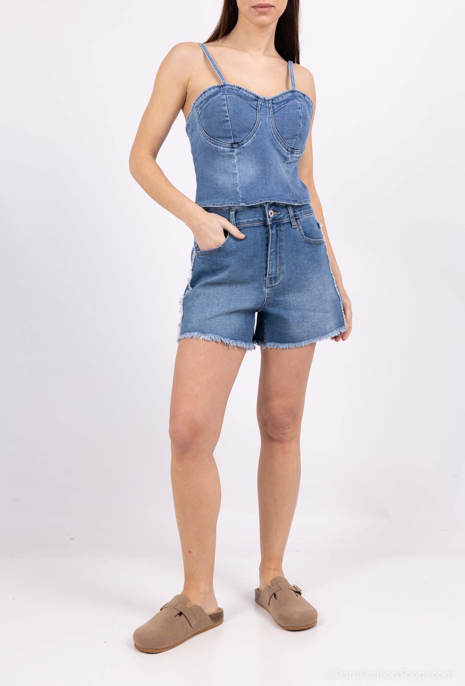 Wholesaler R.Jonaco - Crop denim jacket