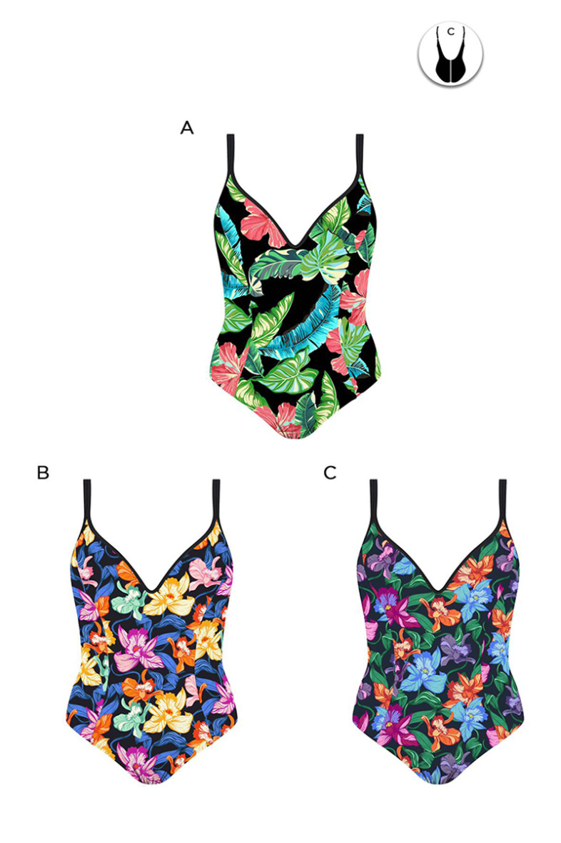 Grossiste Rae - Maillot de bain 1 pièce Grande Taille fleuri