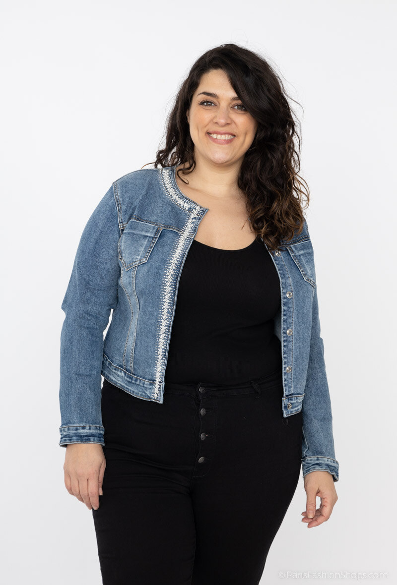 Großhändler REALTY JADELY - Jacke große Größe Jeans