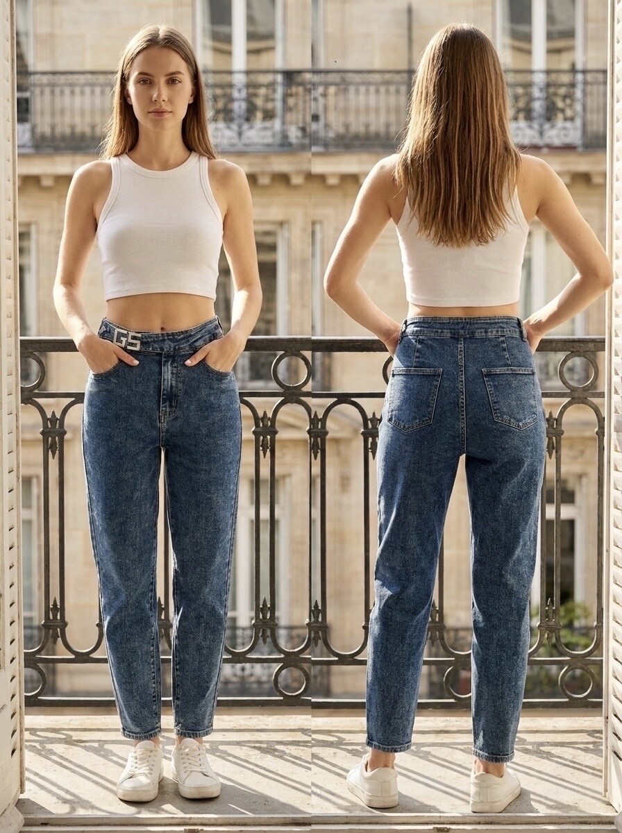Wholesaler REDBERRY - blue balloon/barrel jeans in plus size