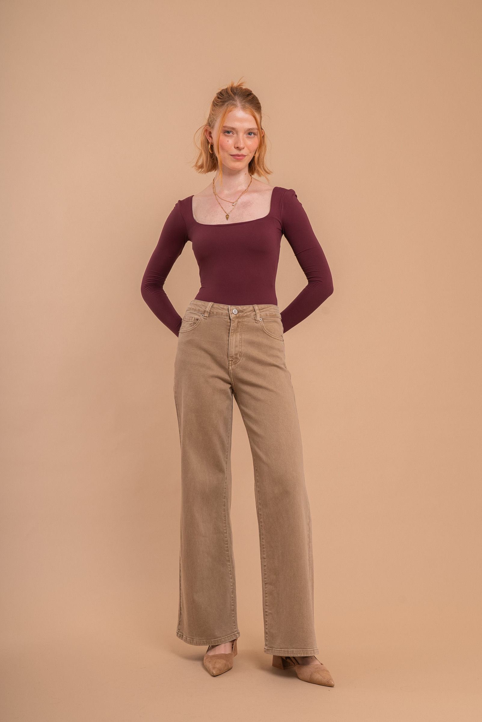Grossiste REDIAL - Jean wide beige