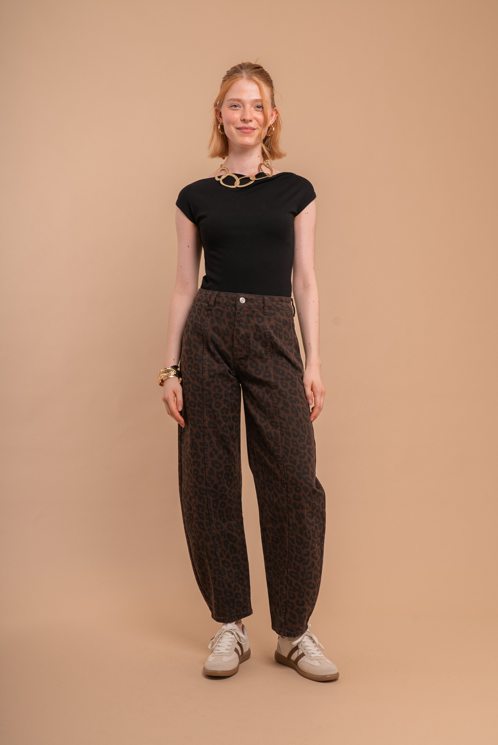 Grossista REDIAL - Jeans barrel leopardato