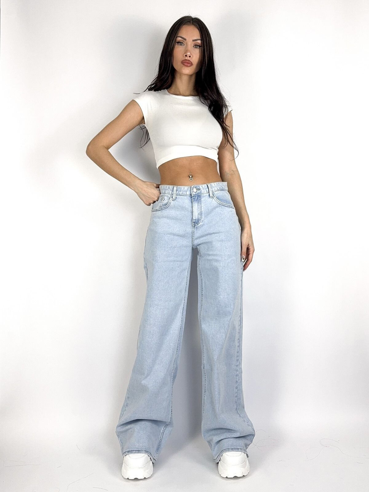 Wholesaler Redial - Jean Wide Leg Baggy Extra Long