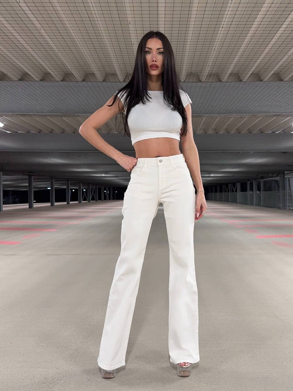Wholesaler Redial - Jean Flare Extra Long Size Mi-Haute