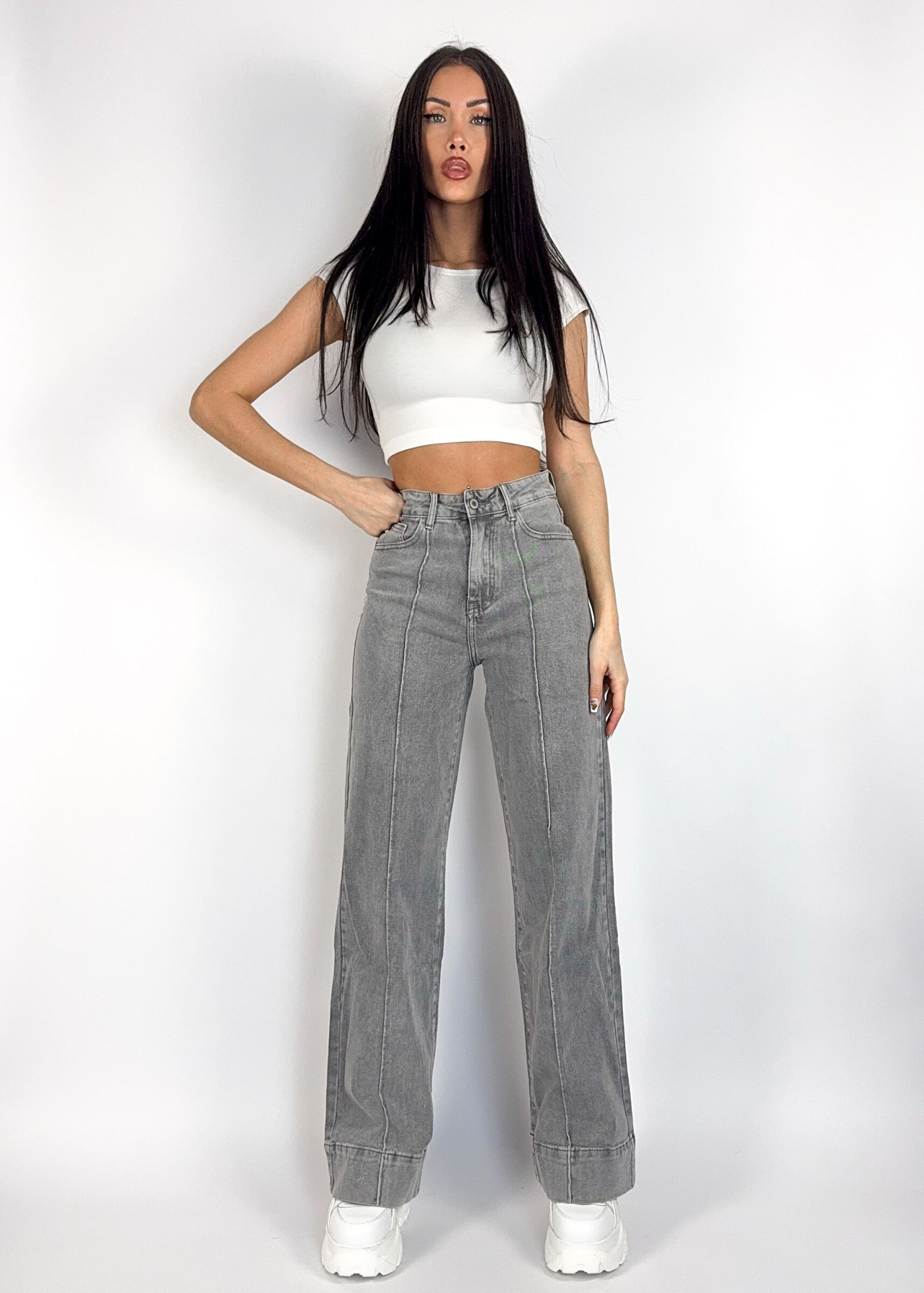 Wholesaler Redial - Wide-leg wide-brimmed jeans with vertical seam