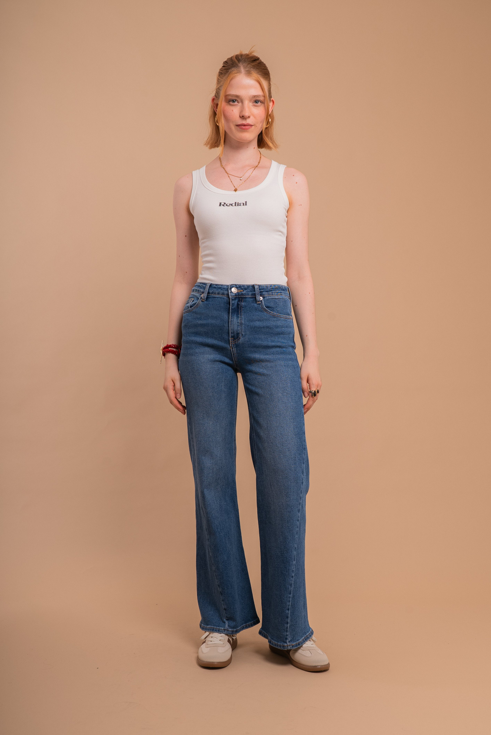 Mayorista REDIAL - Jeans de pierna ancha con detalles de costura
