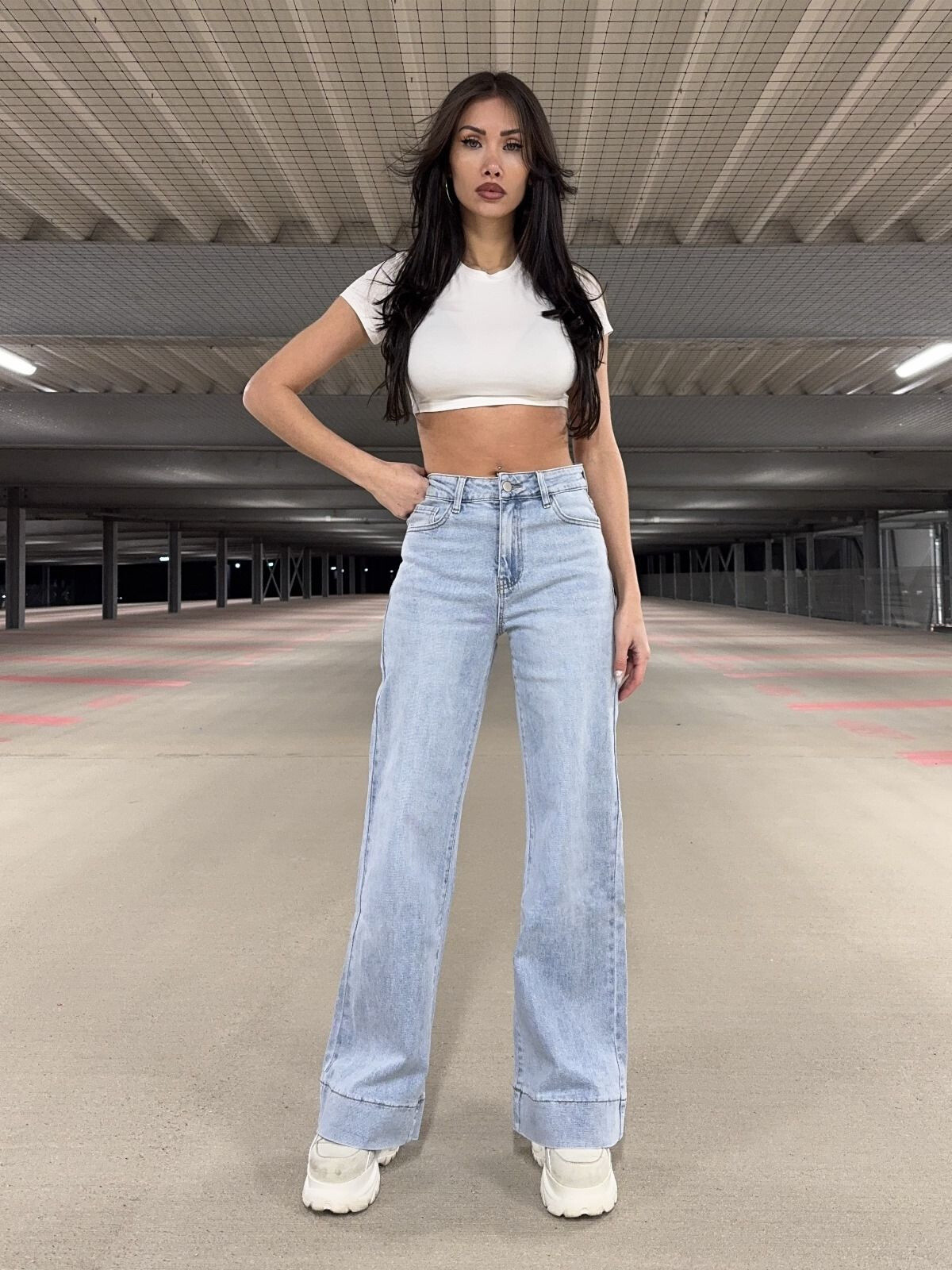 Wholesaler Redial - Jean Straight Fit Bleu with wide edges