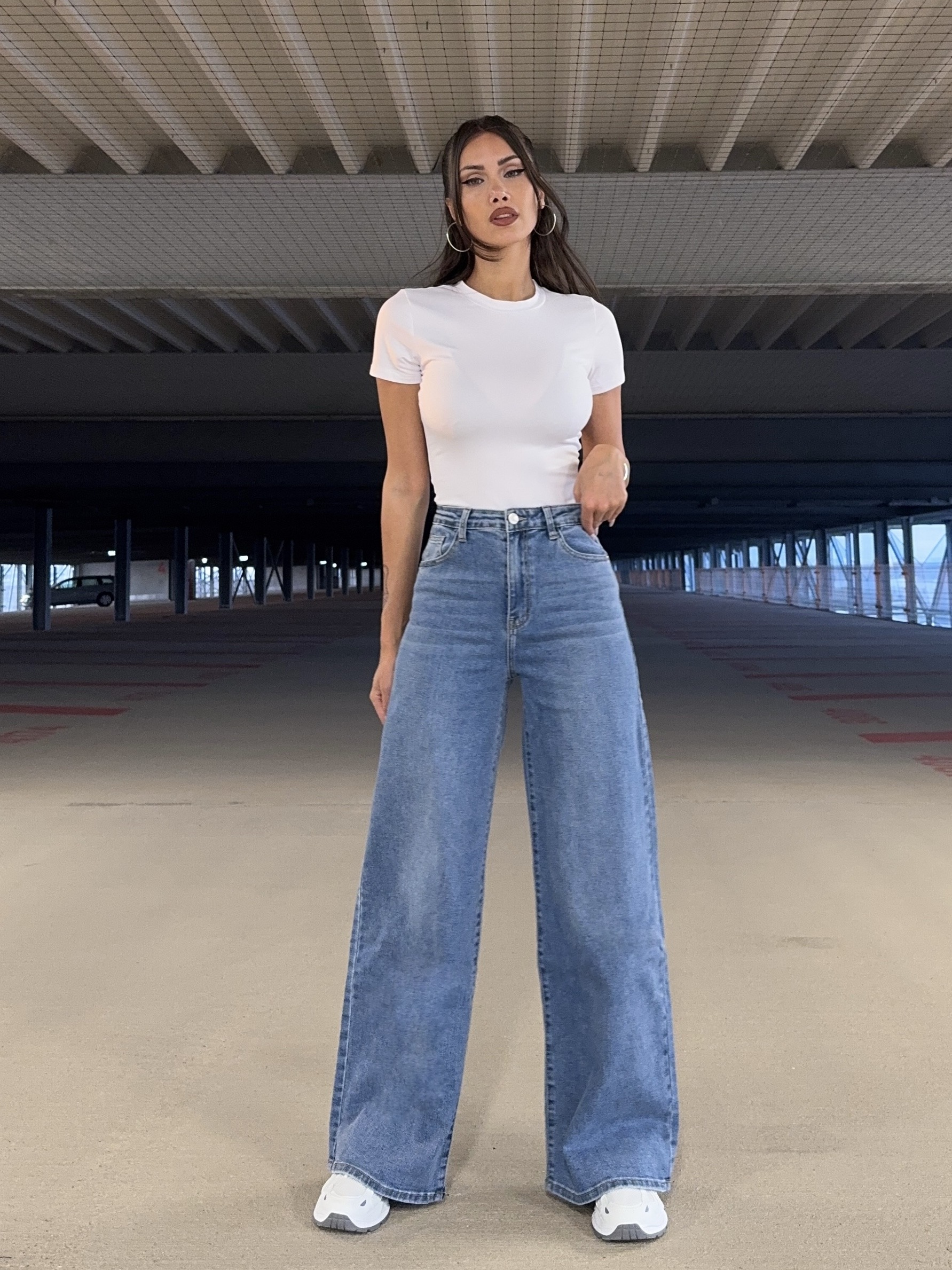 Grossista Redial - Jeans a vita alta a gamba larga
