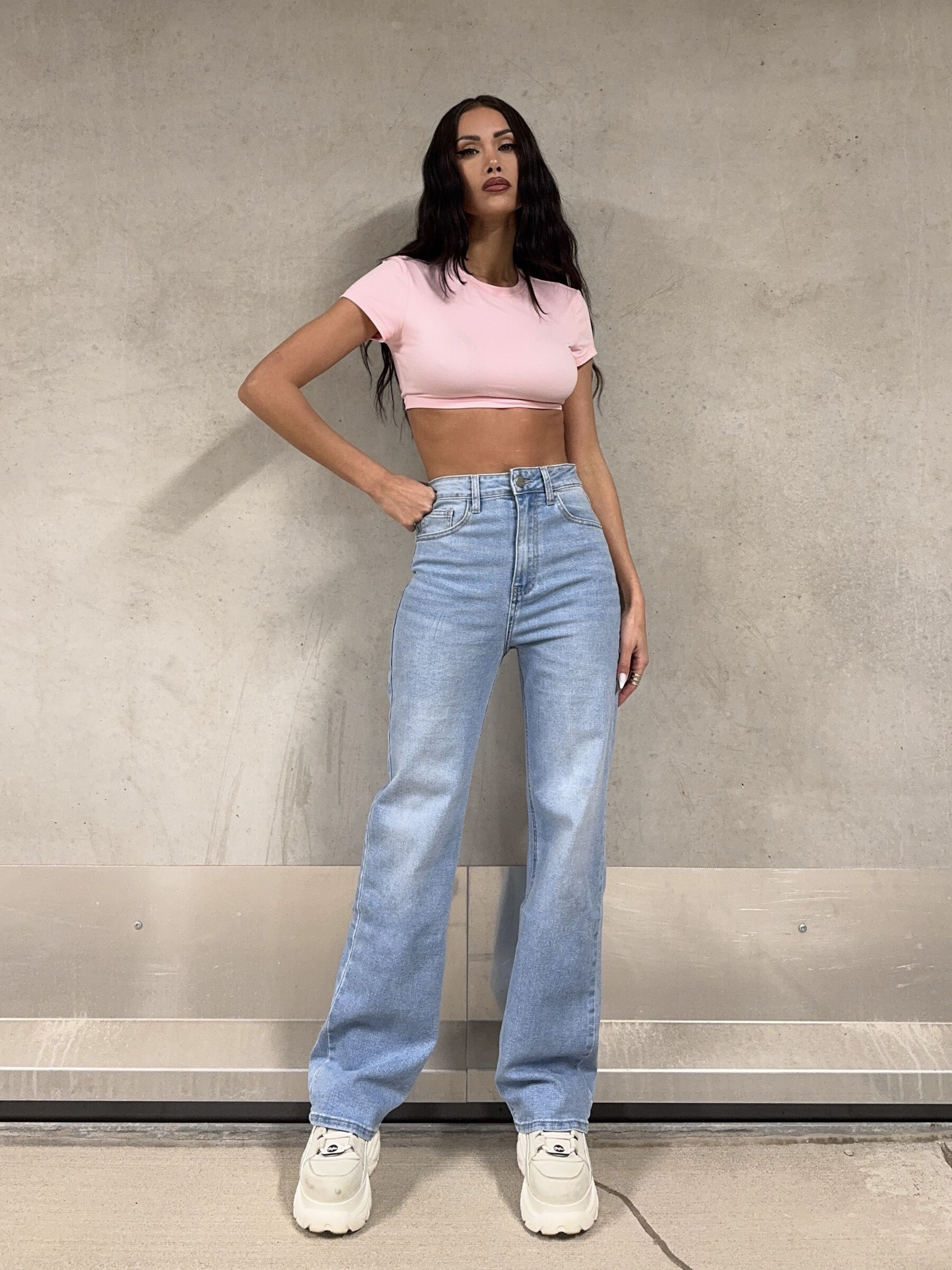 Wholesaler Redial - Bleached blue wide leg jeans