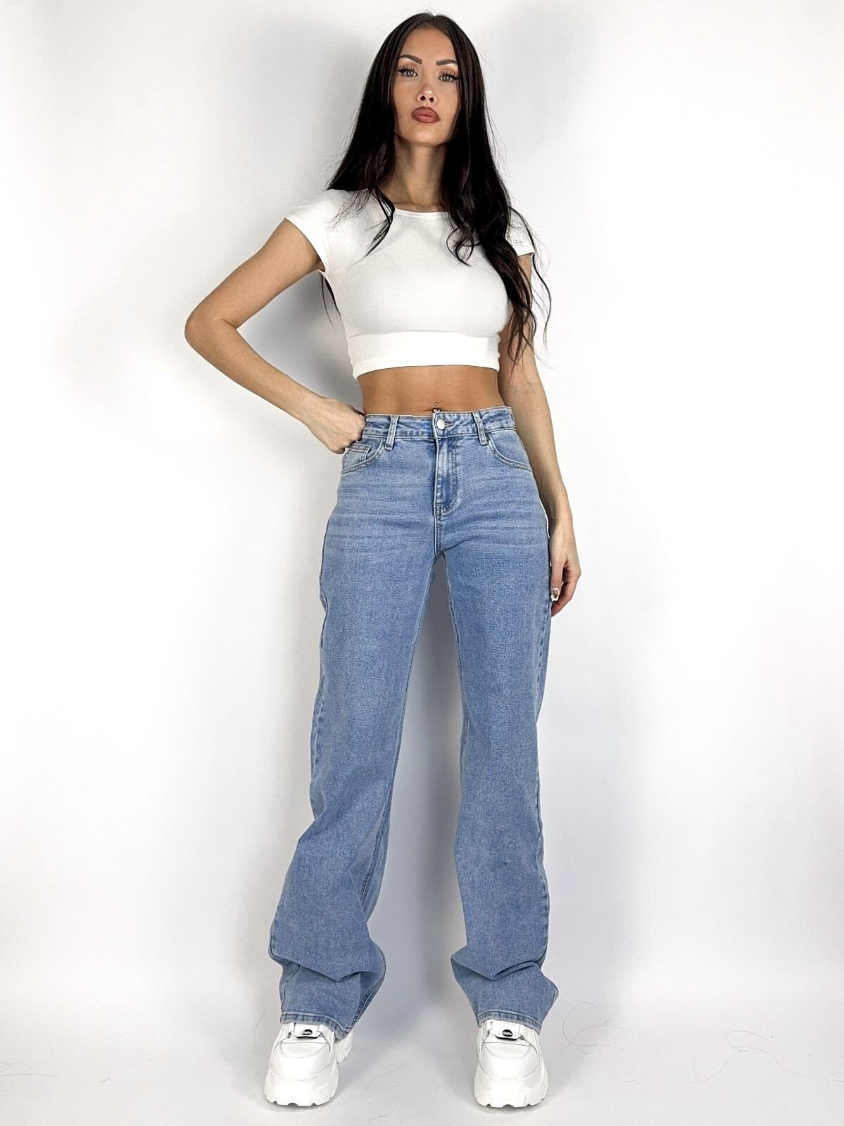 Wholesaler Redial - Jeans extra long straight made size half-high