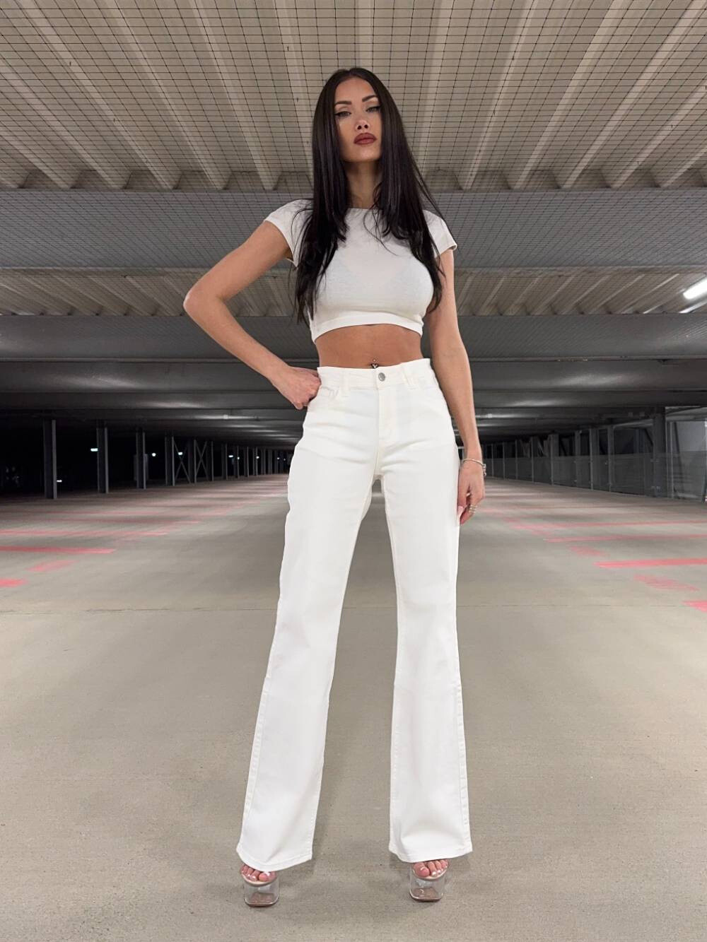 Wholesaler Redial - Jean Flare Extra Long Size Mi-Haute