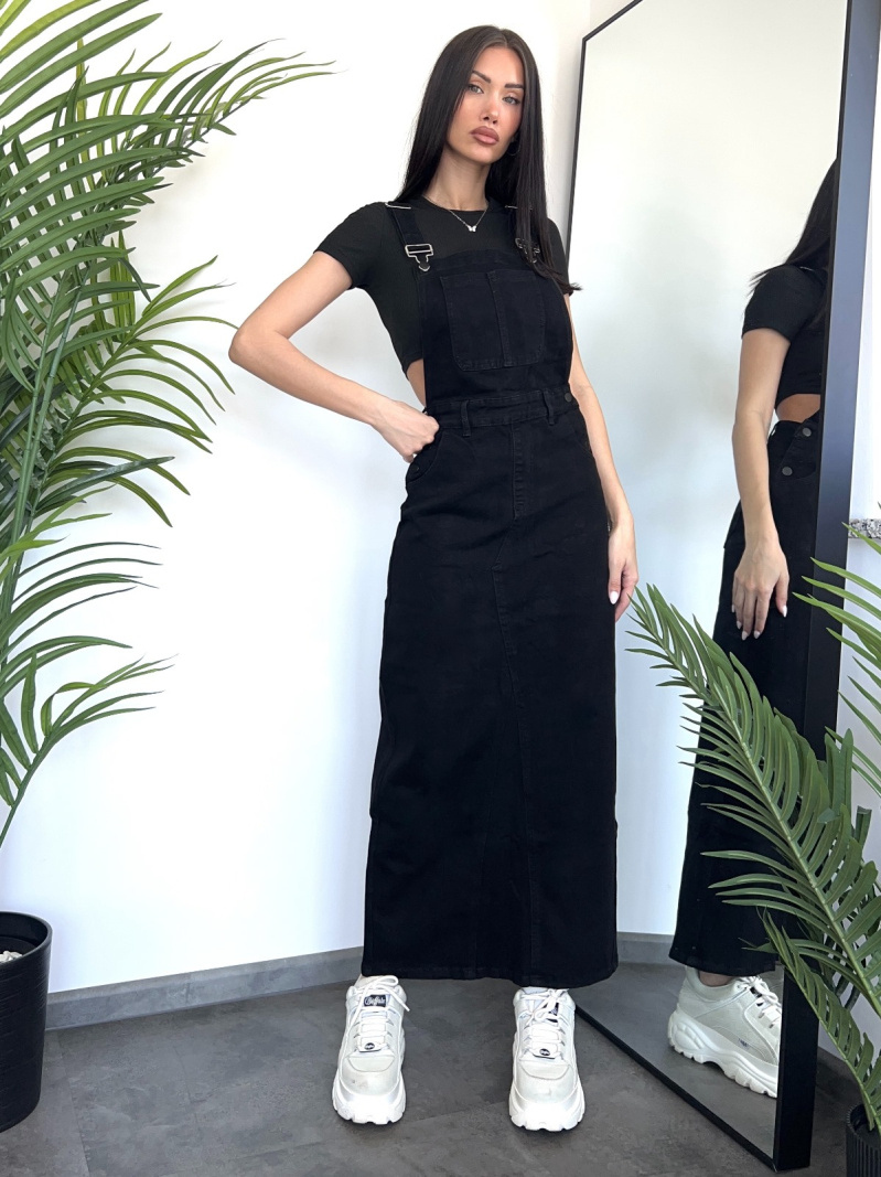 Jupe Salopette Noir Farhat Day Paris - Taille S - Style Mini Mi-longueur - Occasion En Excellent état