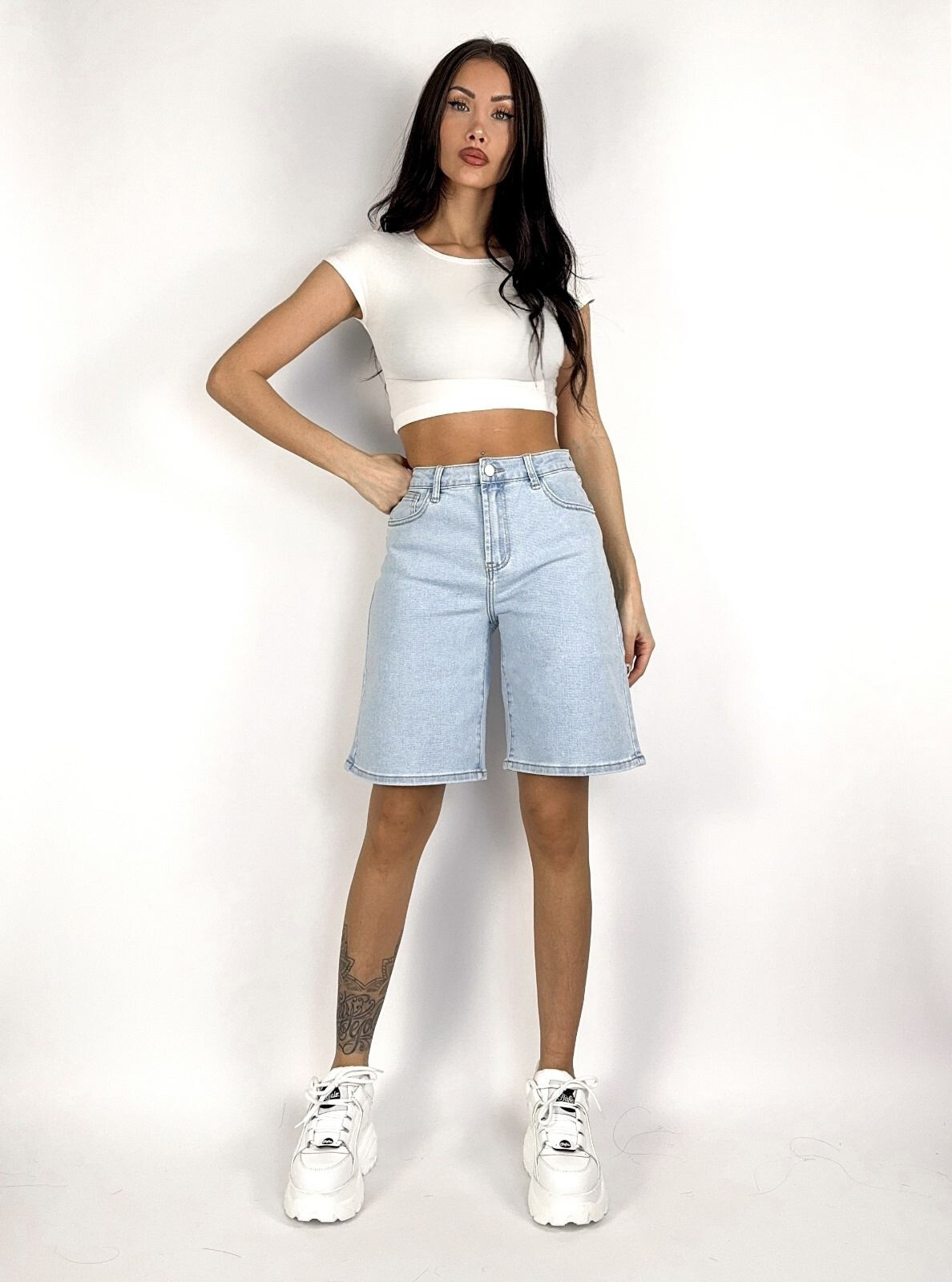 Grossista Redial - Bermuda Stretch in Blue Jeans