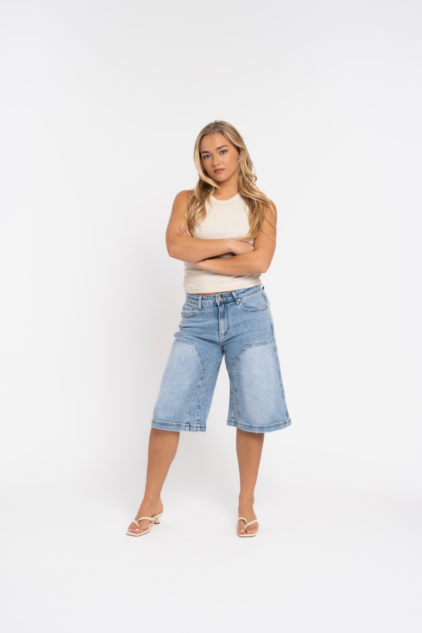 Wholesaler REDIAL - Denim Bermuda shorts