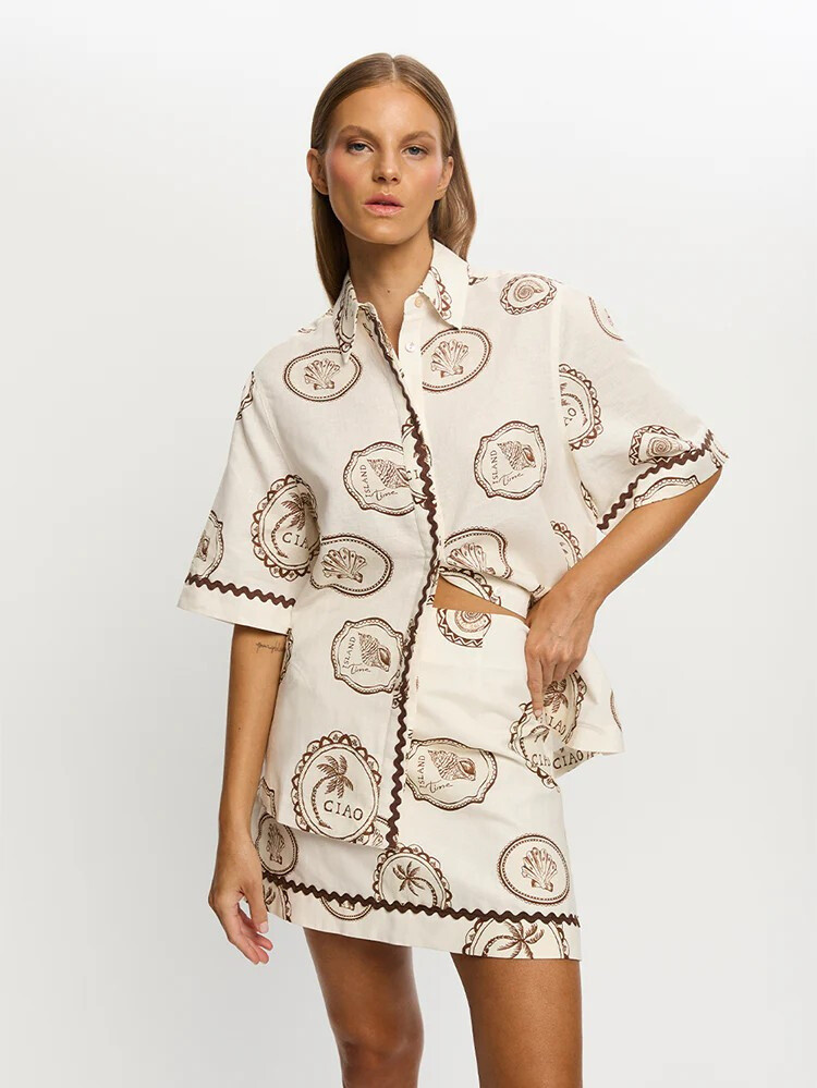 Wholesaler Remix - Elegant 2-piece set with floral print
