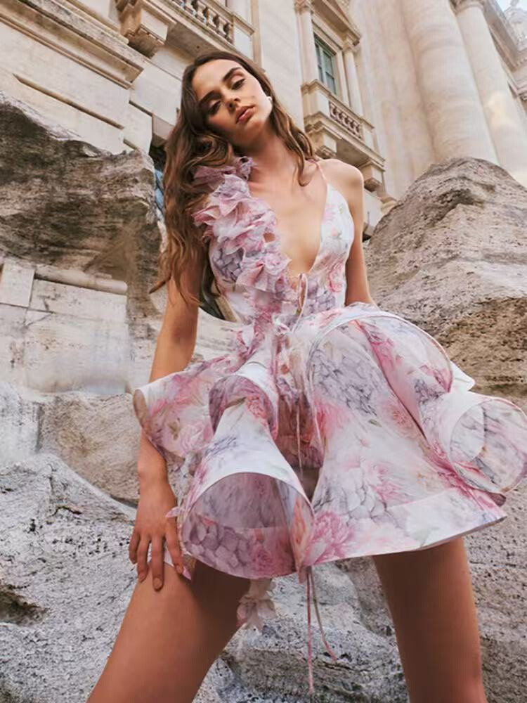 Großhändler Remix - Elegantes Kleid mit Blumenmuster