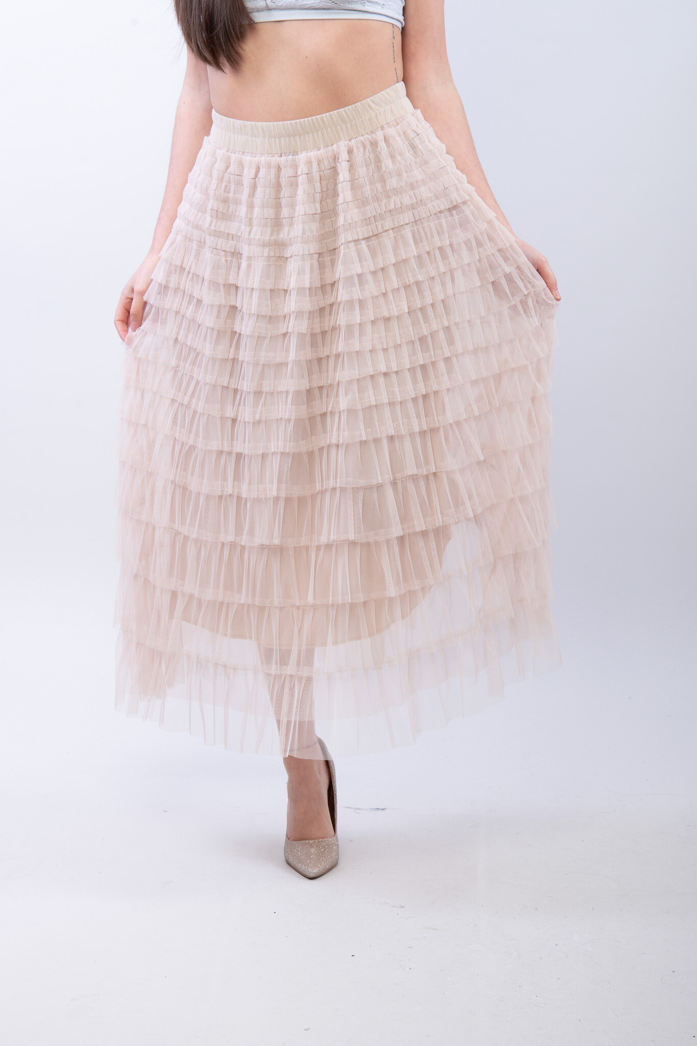Wholesaler Remix - Long Tulle Skirt CASUAL STYLE
