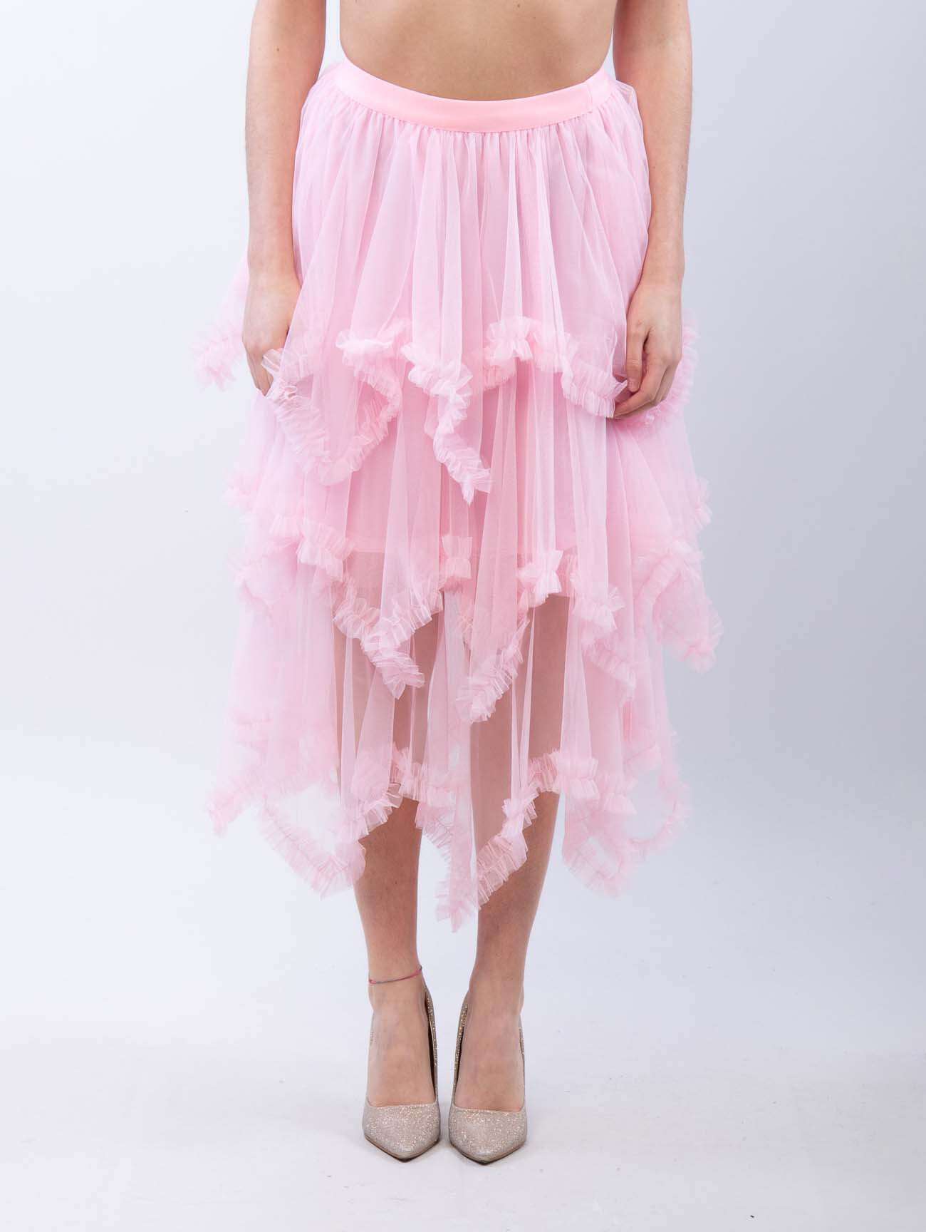 Grossista Remix - Gonna Lunga in Tulle con ricamo floreale