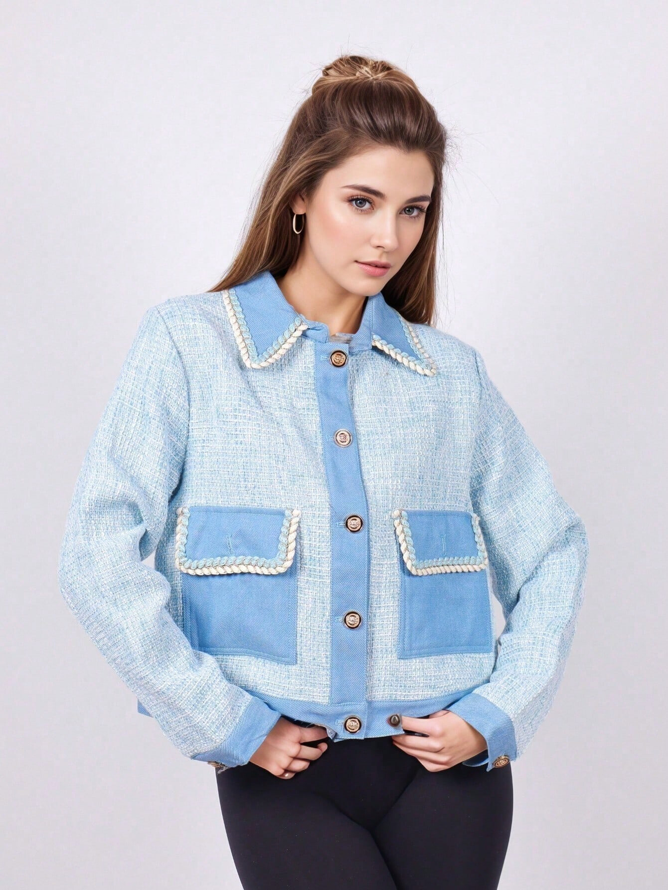 Grossista Remix - Giacca casual da donna con bottoni e tasche