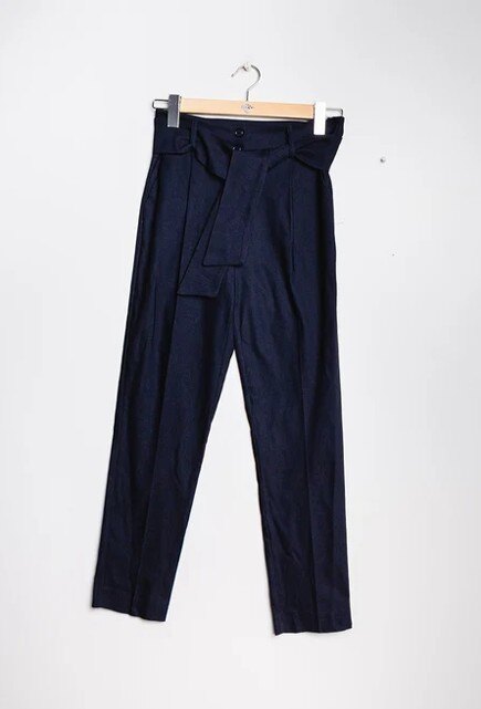 Wholesaler REVD'ELLE DESTOCKAGE - Amelle High-Waisted Pants with Tied Belt